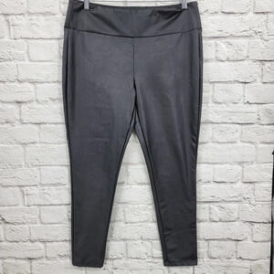 KENDALL + KYLE Black Faux Leather Pull On Pants Size XL